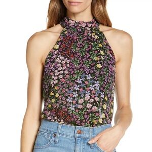 1.state Halter Floral Tank
